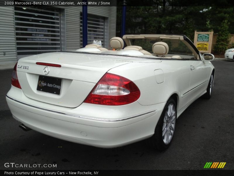 Arctic White / Stone 2009 Mercedes-Benz CLK 350 Cabriolet