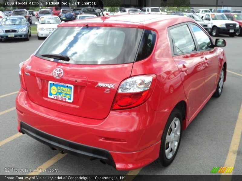 Radiant Red / Dark Charcoal 2009 Toyota Matrix S