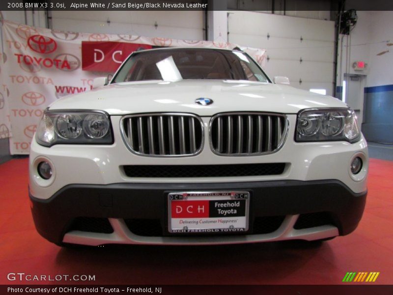 Alpine White / Sand Beige/Black Nevada Leather 2008 BMW X3 3.0si