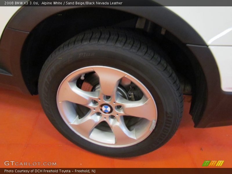 Alpine White / Sand Beige/Black Nevada Leather 2008 BMW X3 3.0si