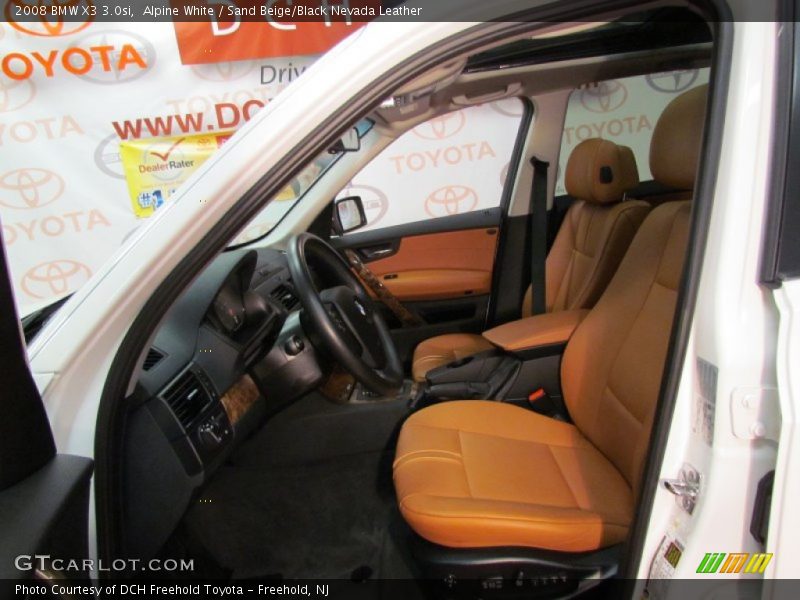 Alpine White / Sand Beige/Black Nevada Leather 2008 BMW X3 3.0si