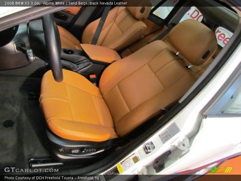 Alpine White / Sand Beige/Black Nevada Leather 2008 BMW X3 3.0si