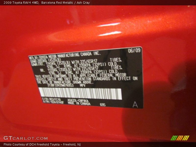 Barcelona Red Metallic / Ash Gray 2009 Toyota RAV4 4WD