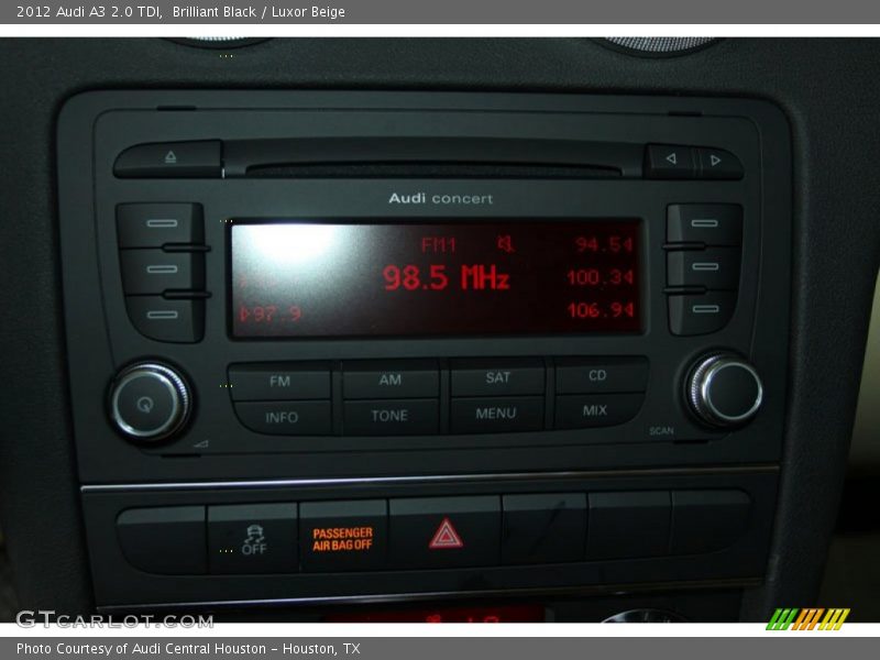 Brilliant Black / Luxor Beige 2012 Audi A3 2.0 TDI