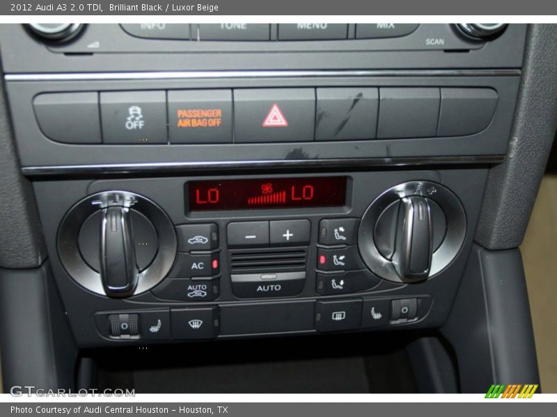 Controls of 2012 A3 2.0 TDI