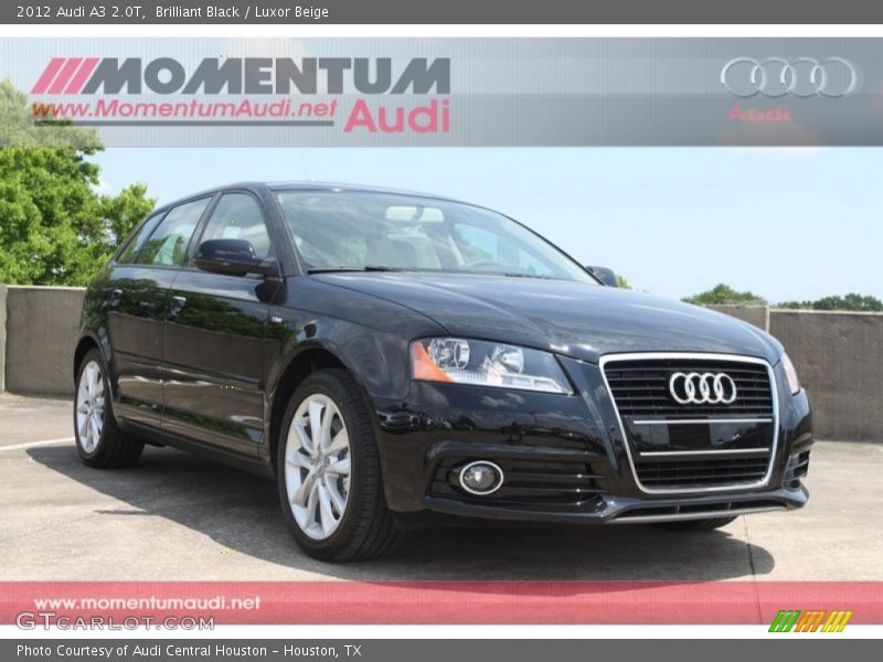 Brilliant Black / Luxor Beige 2012 Audi A3 2.0T