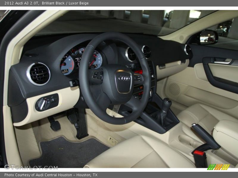 Brilliant Black / Luxor Beige 2012 Audi A3 2.0T