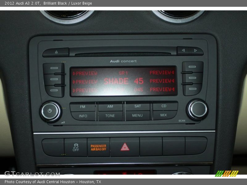 Brilliant Black / Luxor Beige 2012 Audi A3 2.0T