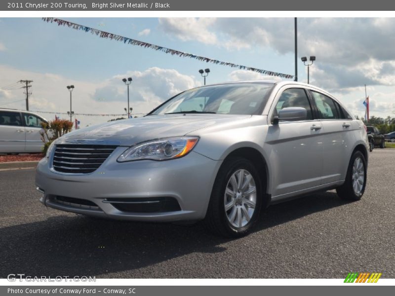 Bright Silver Metallic / Black 2011 Chrysler 200 Touring