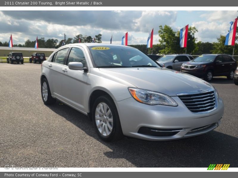 Bright Silver Metallic / Black 2011 Chrysler 200 Touring