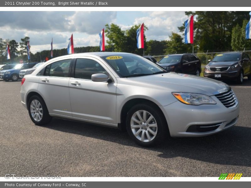Bright Silver Metallic / Black 2011 Chrysler 200 Touring