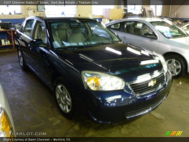 Dark Blue Metallic / Titanium Gray 2007 Chevrolet Malibu LT Sedan