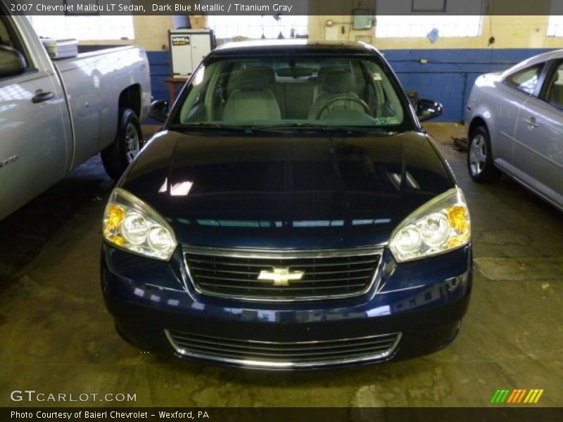 Dark Blue Metallic / Titanium Gray 2007 Chevrolet Malibu LT Sedan