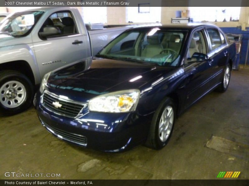 Dark Blue Metallic / Titanium Gray 2007 Chevrolet Malibu LT Sedan
