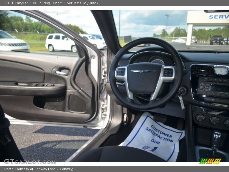 Bright Silver Metallic / Black 2011 Chrysler 200 Touring