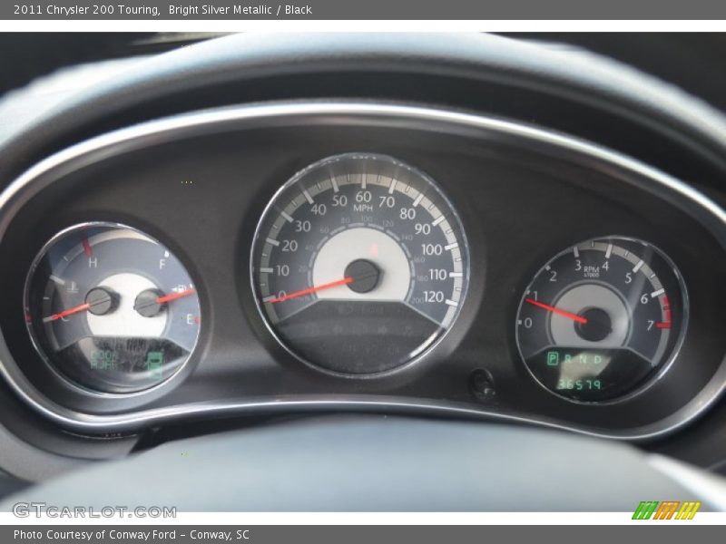 Bright Silver Metallic / Black 2011 Chrysler 200 Touring