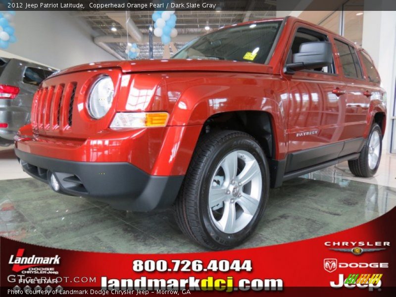 Copperhead Orange Pearl / Dark Slate Gray 2012 Jeep Patriot Latitude