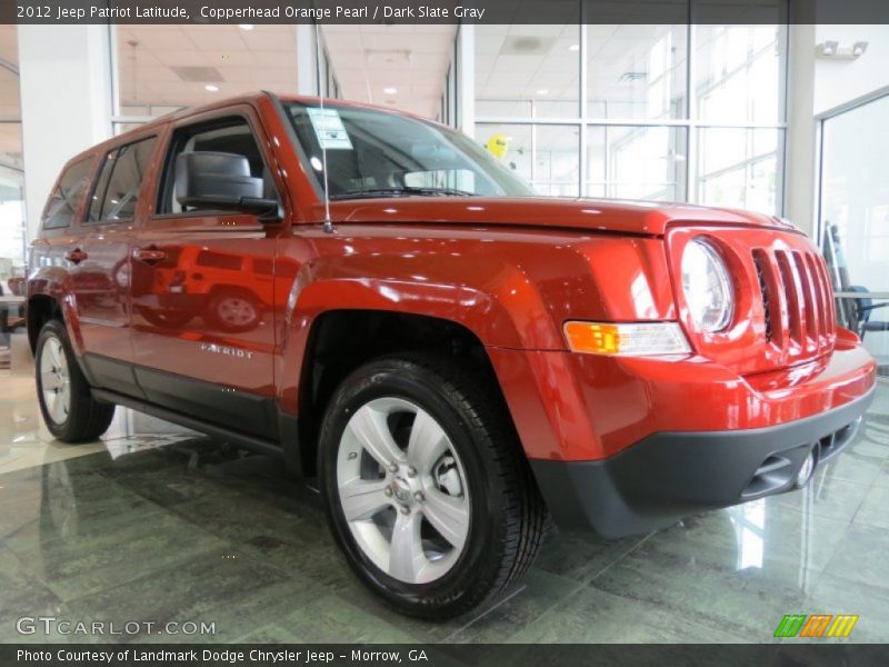 Copperhead Orange Pearl / Dark Slate Gray 2012 Jeep Patriot Latitude