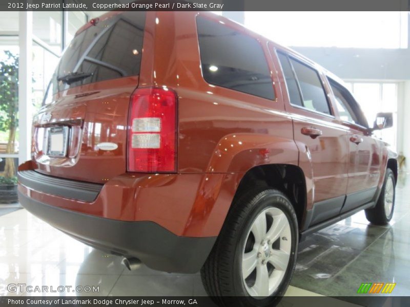 Copperhead Orange Pearl / Dark Slate Gray 2012 Jeep Patriot Latitude