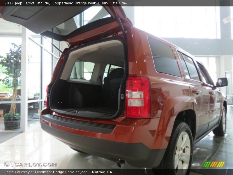 Copperhead Orange Pearl / Dark Slate Gray 2012 Jeep Patriot Latitude