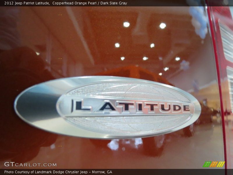 Copperhead Orange Pearl / Dark Slate Gray 2012 Jeep Patriot Latitude
