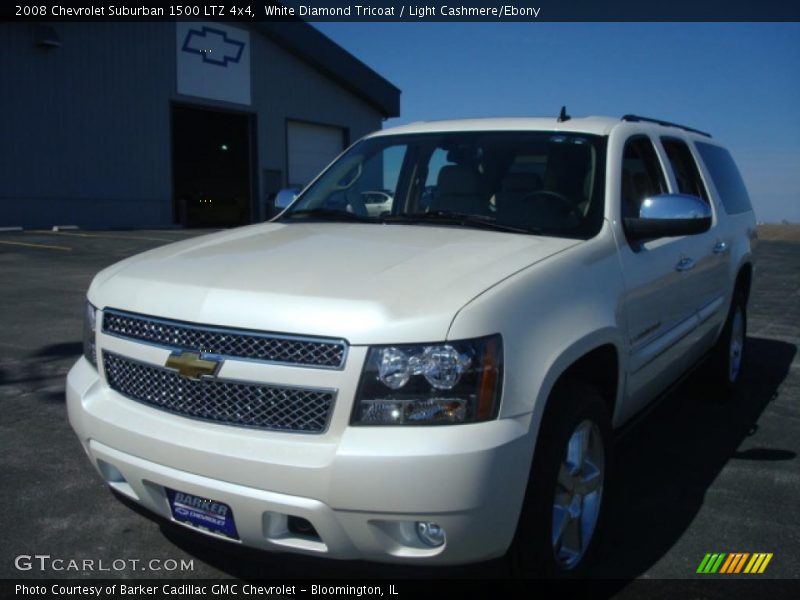 White Diamond Tricoat / Light Cashmere/Ebony 2008 Chevrolet Suburban 1500 LTZ 4x4
