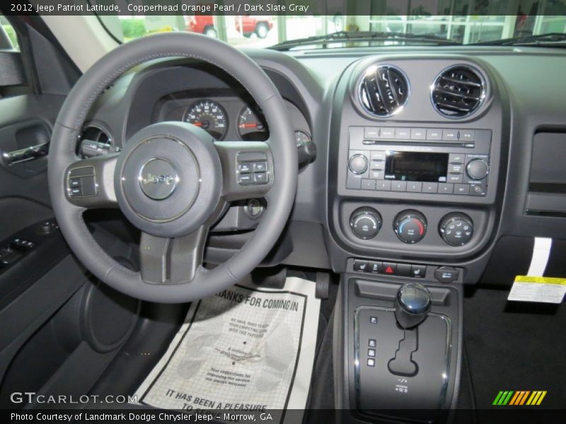 Copperhead Orange Pearl / Dark Slate Gray 2012 Jeep Patriot Latitude