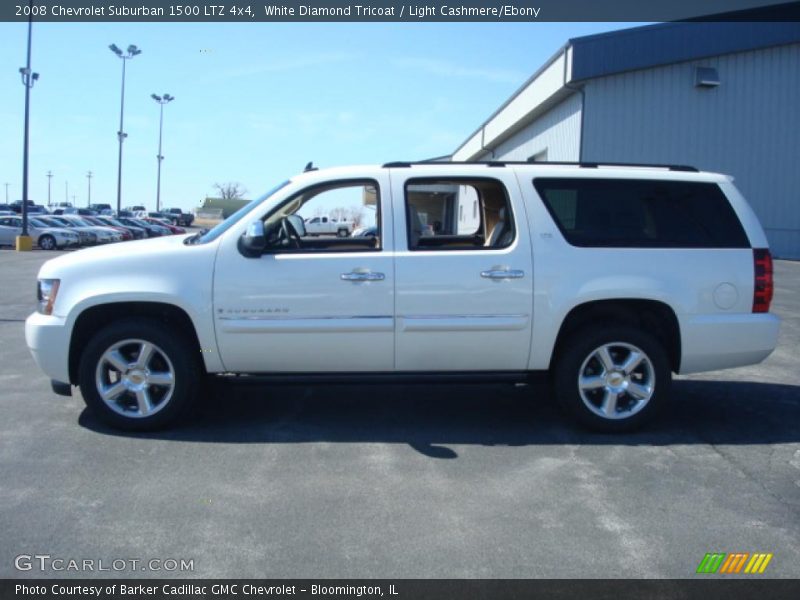 White Diamond Tricoat / Light Cashmere/Ebony 2008 Chevrolet Suburban 1500 LTZ 4x4