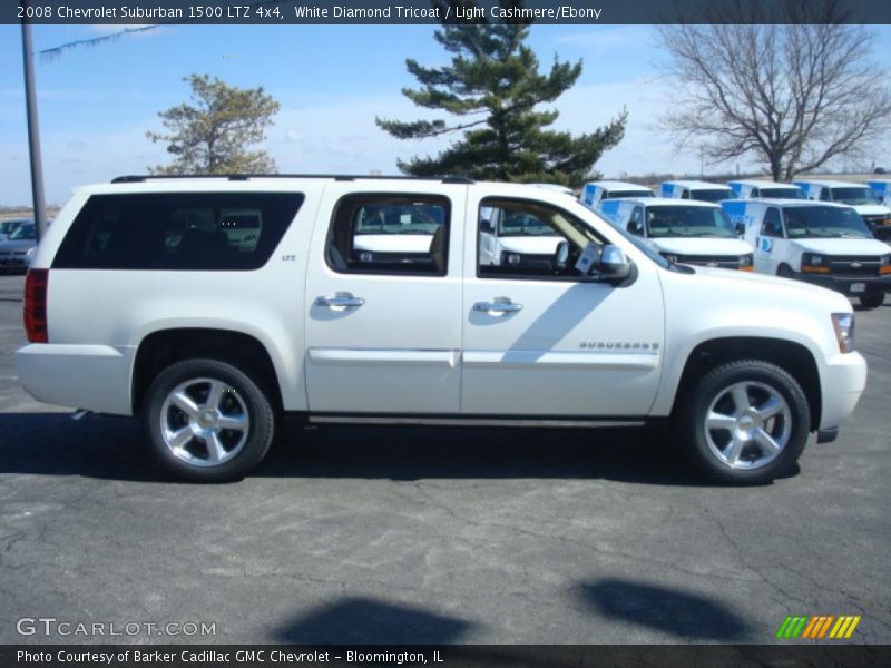 White Diamond Tricoat / Light Cashmere/Ebony 2008 Chevrolet Suburban 1500 LTZ 4x4