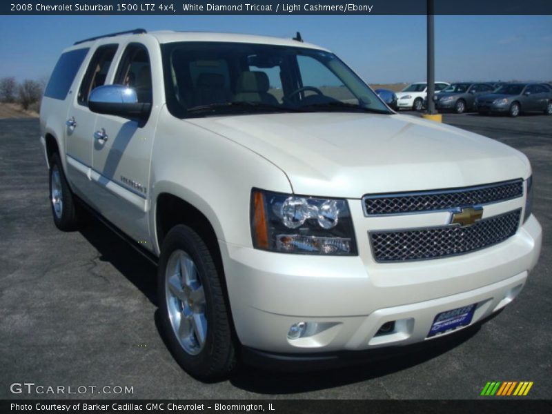 White Diamond Tricoat / Light Cashmere/Ebony 2008 Chevrolet Suburban 1500 LTZ 4x4