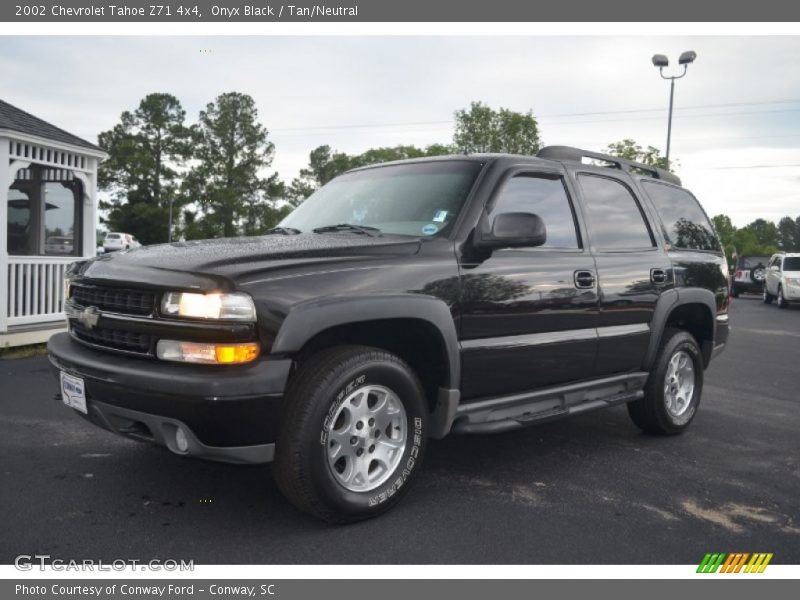 Onyx Black / Tan/Neutral 2002 Chevrolet Tahoe Z71 4x4