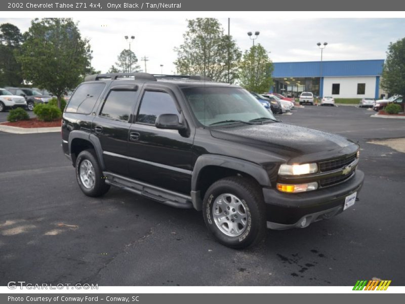 Onyx Black / Tan/Neutral 2002 Chevrolet Tahoe Z71 4x4