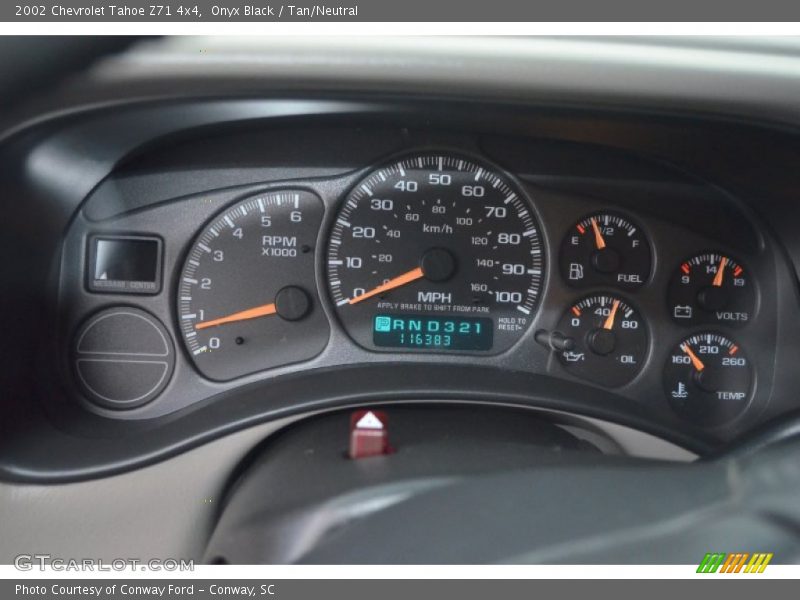 Onyx Black / Tan/Neutral 2002 Chevrolet Tahoe Z71 4x4