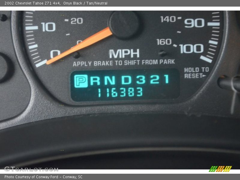Onyx Black / Tan/Neutral 2002 Chevrolet Tahoe Z71 4x4