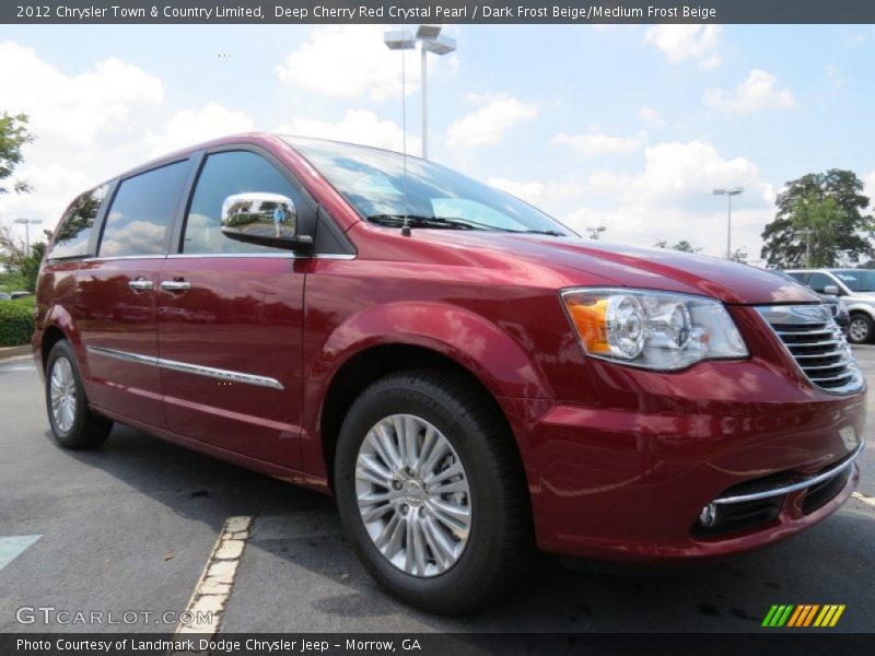 Deep Cherry Red Crystal Pearl / Dark Frost Beige/Medium Frost Beige 2012 Chrysler Town & Country Limited