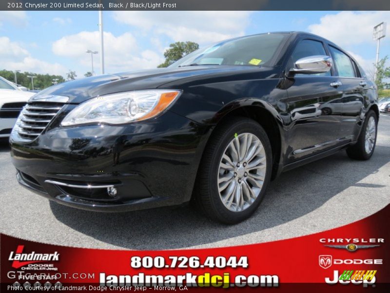 Black / Black/Light Frost 2012 Chrysler 200 Limited Sedan