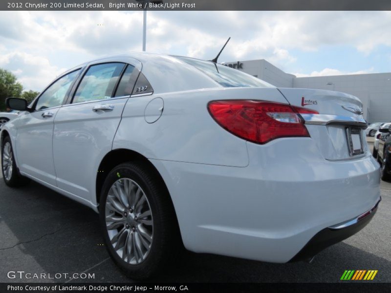 Bright White / Black/Light Frost 2012 Chrysler 200 Limited Sedan