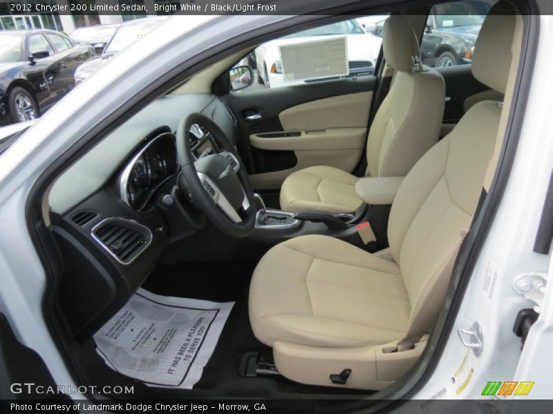 Bright White / Black/Light Frost 2012 Chrysler 200 Limited Sedan