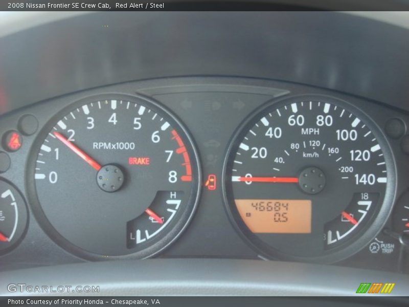  2008 Frontier SE Crew Cab SE Crew Cab Gauges