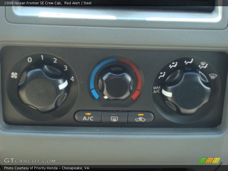 Controls of 2008 Frontier SE Crew Cab