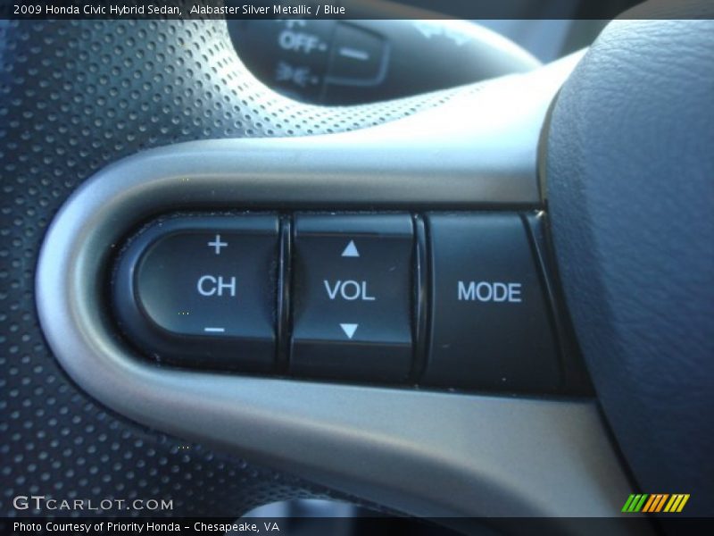 Alabaster Silver Metallic / Blue 2009 Honda Civic Hybrid Sedan