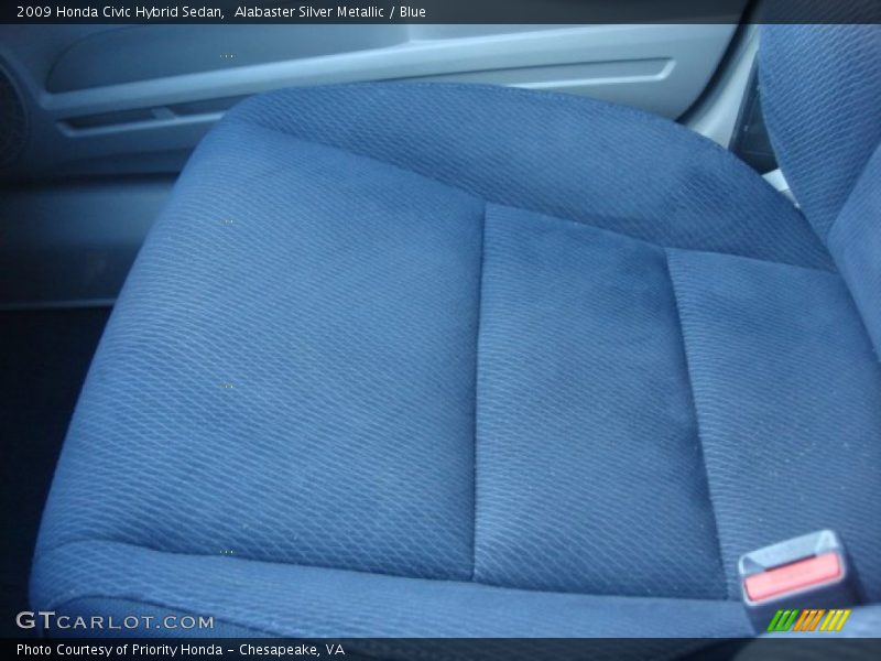 Alabaster Silver Metallic / Blue 2009 Honda Civic Hybrid Sedan