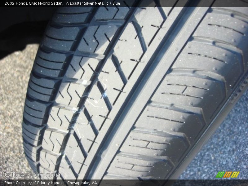 Alabaster Silver Metallic / Blue 2009 Honda Civic Hybrid Sedan