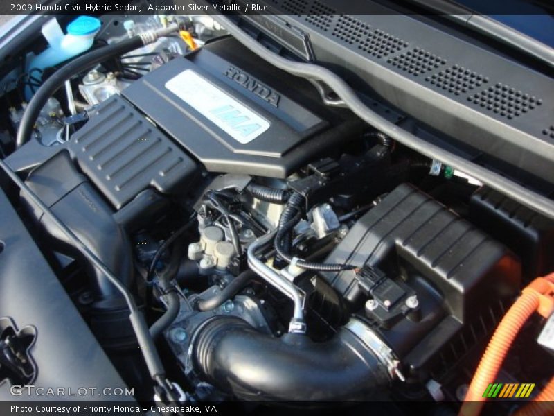 Alabaster Silver Metallic / Blue 2009 Honda Civic Hybrid Sedan