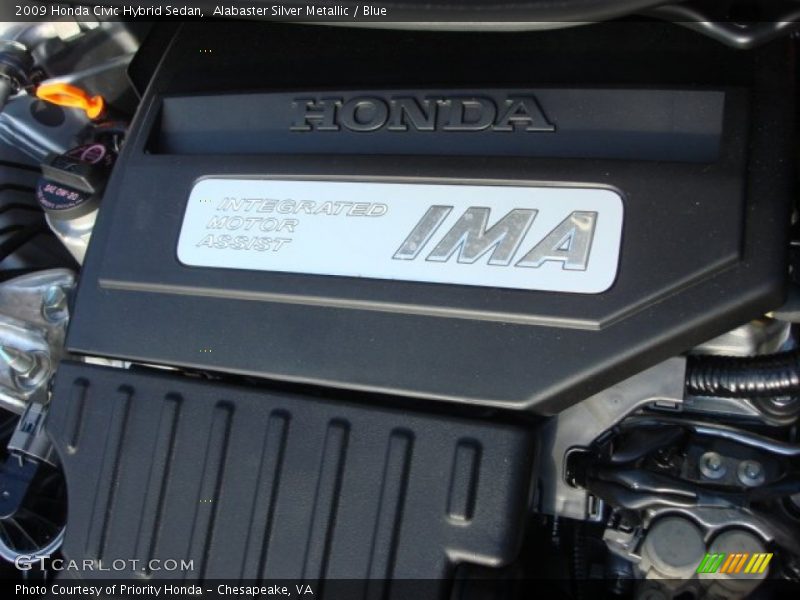 Alabaster Silver Metallic / Blue 2009 Honda Civic Hybrid Sedan