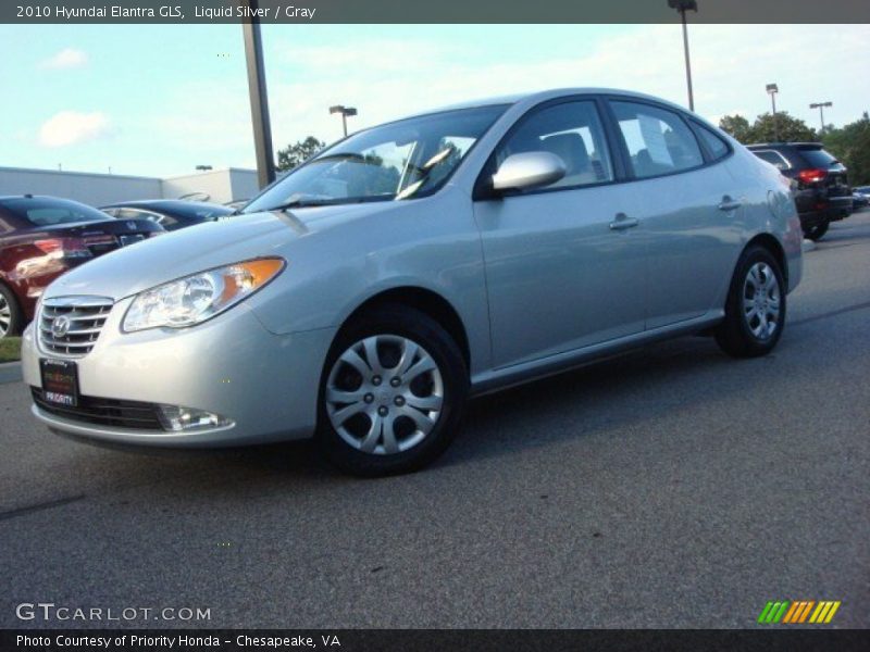 Liquid Silver / Gray 2010 Hyundai Elantra GLS