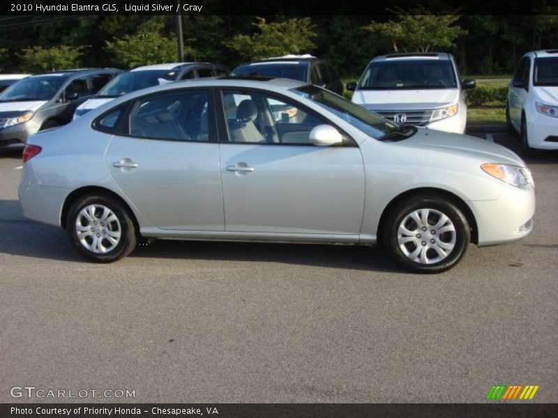 Liquid Silver / Gray 2010 Hyundai Elantra GLS