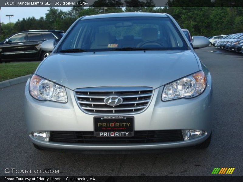 Liquid Silver / Gray 2010 Hyundai Elantra GLS