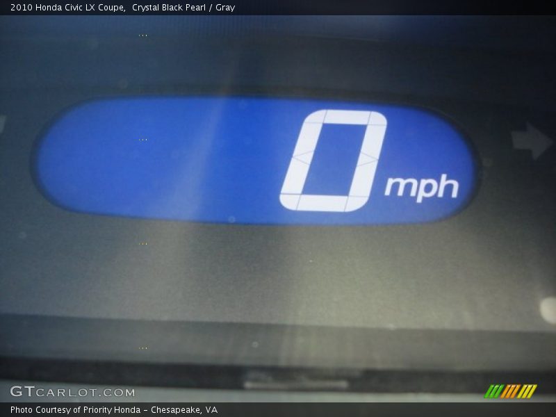 Crystal Black Pearl / Gray 2010 Honda Civic LX Coupe
