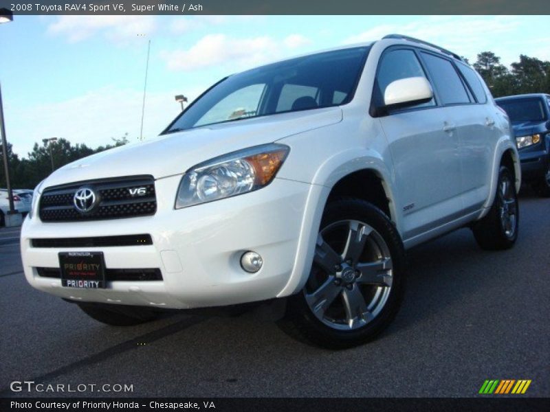 Super White / Ash 2008 Toyota RAV4 Sport V6
